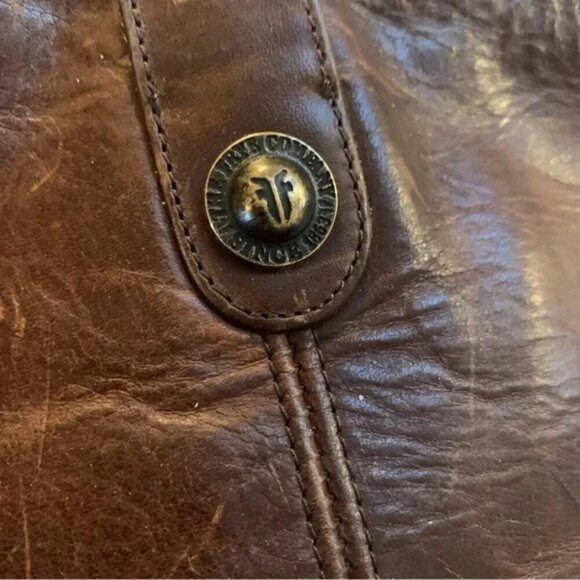 Frye Melissa Button Cognac Distressed Tall Riding Boots 6 B - Picture 3 of 9